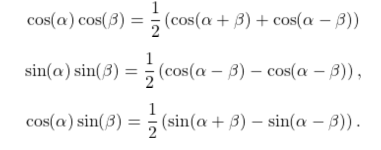 Product to Sum Trigonometric Identities with Euler’s Formula