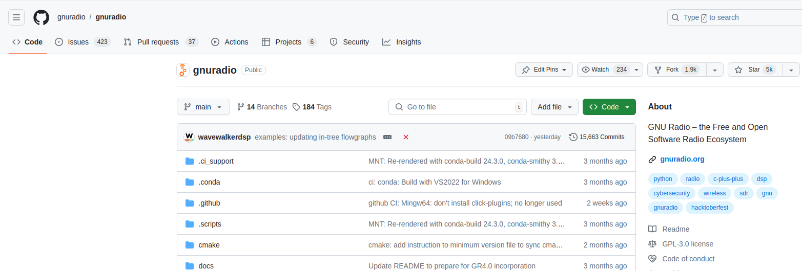 GNU Radio on GitHub