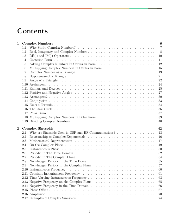 Table of Contents, Page 1