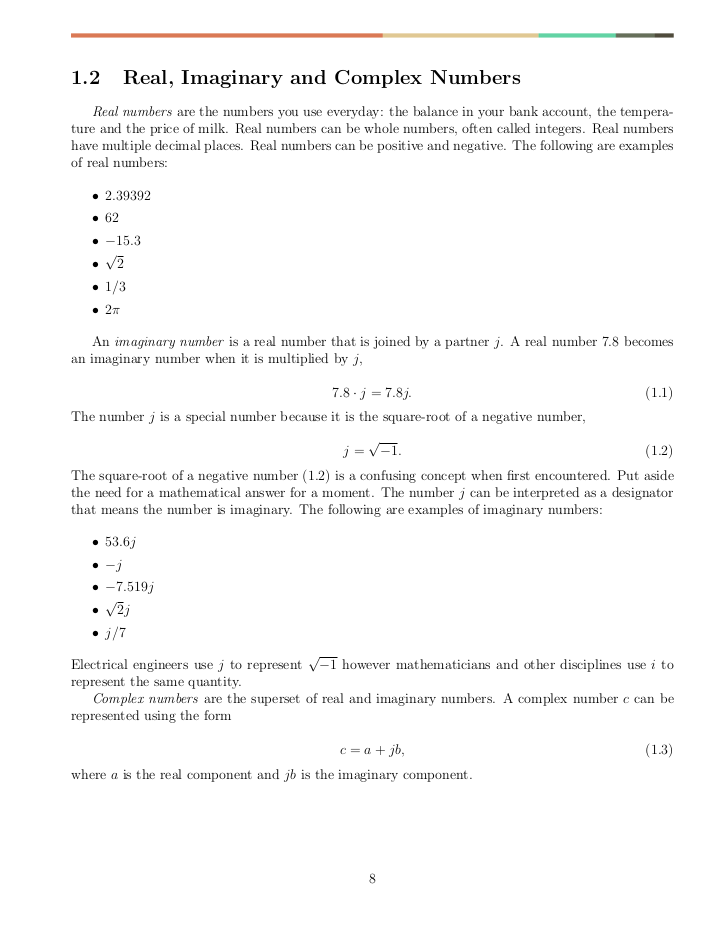 Real, Imaginary, and Complex Numbers